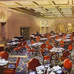 Dorchester Hotel, London, 1931: The Spanish (Grill) Room (colour litho)