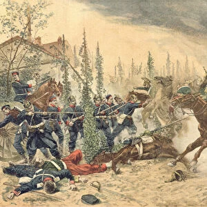 The Dragoons at the Battle of Gravelotte on the 16th August 1870, from Le Petit Journal
