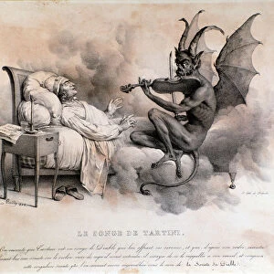 The dream of Italian composer Giuseppe Tartini, who saw a devil playing violin