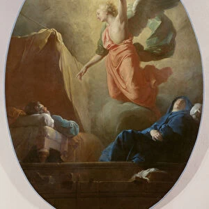 The Dream of St Joseph (oil on canvas)
