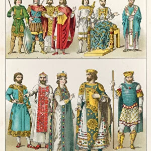 Dress at the Byzantine Court, 800-1000, from Trachten der Voelker, 1864