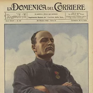 The Duce, in the tenth anniversary (colour litho)