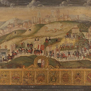 Duke Cosimo I de Medici arriving in Siena, 1560 (painting on wood)