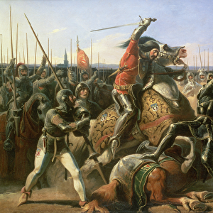 Duke of Friedland (1583-1634) at The Charge of Wallenstein 1632, 1839 (oil on canvas)