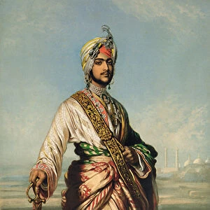 Duleep Singh, Maharajah of Lahore (1838-93), 1854 lithographed by R. J. Lane (lithograph)