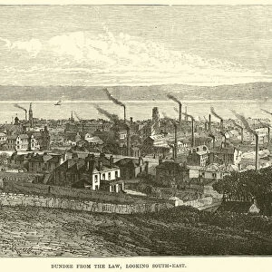 Dundee from the Law, looking South-east (engraving)