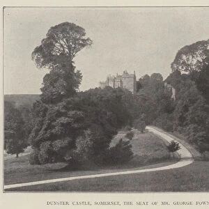 Dunster Castle, Somerset, the Seat of Mr George Fownes Luttrell (b / w photo)