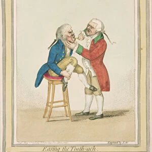 Easing the Tooth-ach, published by Hannah Humphrey, 1796 (coloured engraving)