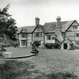 The east front, Crowhurst Place, 1919, from The English Manor House (b/w photo)
