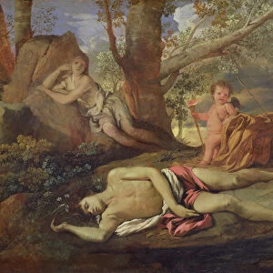 Echo and Narcissus (oil on canvas)