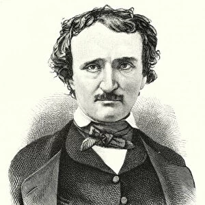 Edgar Allan Poe, American poet and short story writer (engraving)