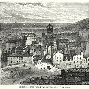 Edinburgh, from the Kings Bastion, 1825 (engraving)