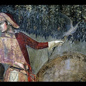 Effects of Good Government in the Countryside, detail of a falconer, 1388-40 (fresco)