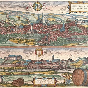Eisleben and Tubingen, Germany (engraving, 1588)