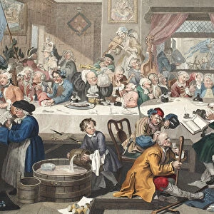 An Election Entertainment, illustration from Hogarth Restored