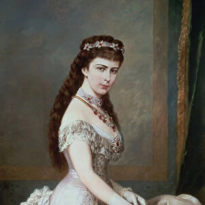 Elizabeth of Bavaria (1837-98), wife of Franz Joseph I of Austria (1830-1916), 1882 (oil on canvas)