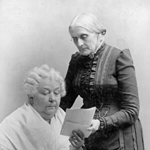 Elizabeth Cady Stanton with her friend Susan B. Anthony, c. 1900 (b / w photo)