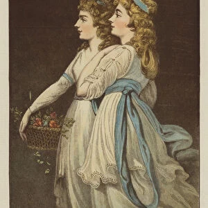 Elizabeth and Georgiana, Duchesses of Devonshire (chromolitho)