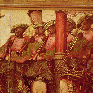 The Engagement of St. Ursula and Prince Etherius, detail of the black musicians, c
