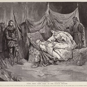 English actors Henry Irving and Ellen Terry in a production of Shakespeares King Lear at the Lyceum Theatre, London, 1892 (litho)