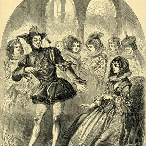 The English Jester and the Spanish Ladies during the visit Prince Charles to Madrid