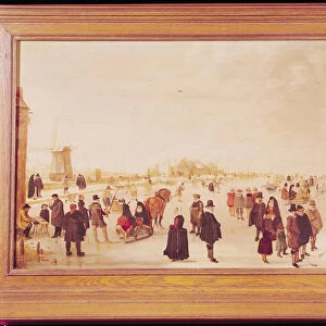 Entertainment on the Ice (oil on panel)