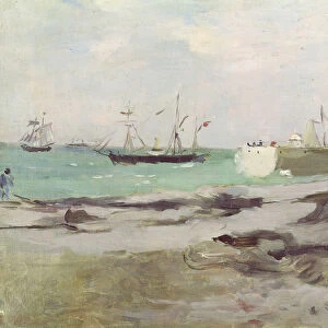 The Entrance to the Port of Boulogne, 1880 (oil on canvas)