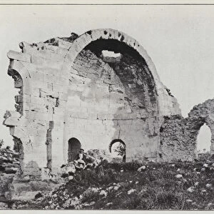 Environs of Beit-Djibrin, Apsis of the basilica of Sanda-Hanna (b / w photo)