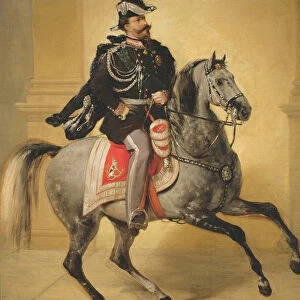 Equestrian Portrait of Victor Emmanuel II of Italy (oil on canvas)