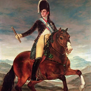 Equestrian portrit of Ferdinand VII, 1808 (oil on canvas)