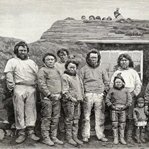 An Eskimo family, from The English Illustrated Magazine, 1891-92 (litho)