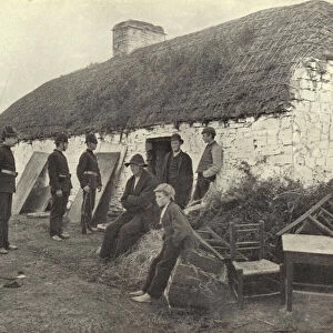 Eviction Scene, County Clare (b / w photo)