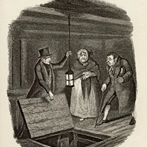 The evidence is destroyed, from The Adventures of Oliver Twist by Charles Dickens
