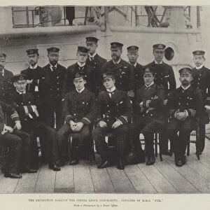 The Expedition against the Sierra Leone Insurgents, Officers of HMS "Fox"(b / w photo)