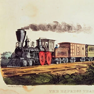 The Express Train, engraved by Nathaniel Currier (1813-88) and James Merritt Ives