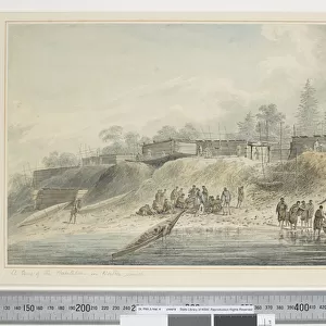 F. 23 A View of the Habitations in Nootka Sound, c. 1773-84 (w / c)
