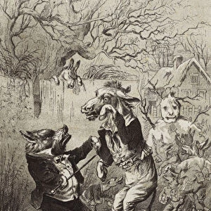 The Fables of Aesop: The Boar and the Ass (litho)
