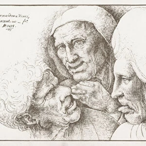 Facsimile of a Study by Leonardo da Vinci (engraving)