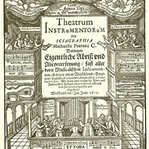 Facsimile of the title-page to the Syntagma Musicum by Michael Praetorius (engraving)
