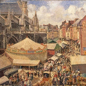 The Fair in Dieppe, Sunny Morning, 1901 (oil on canvas)