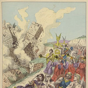 The Fall of Jericho (colour litho)