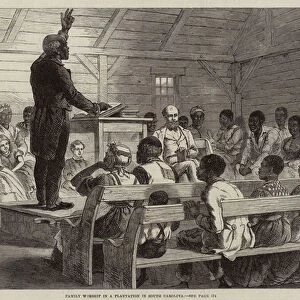 Family Worship in a Plantation in South Carolina (engraving)