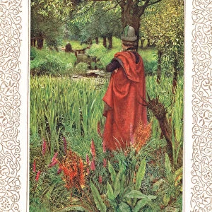 Farewell Fair Lily, illustration from Idylls of the King by Alfred Tennyson (1809-92), published by Hodder & Stoughton, 1910 (colour litho)