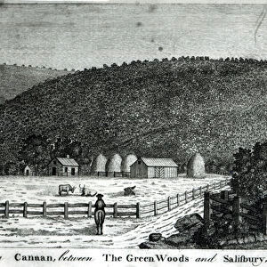 A Farm in Canaan, Connecticut, from Columbia Magazine, 1789 (engraving)