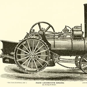 Farm Locomotive Engine, by Aveling and Porter (engraving)