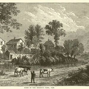 Farm in the Regents Park, 1750 (engraving)