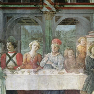 The Feast of Herod: detail of figures at central table (fresco) (see also 60431 & 60432)