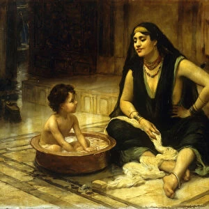 Fellahin and Child (oil on canvas)