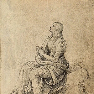 Female figure praying; drawing by Raphael. Gallerie dell Accademia, Venice