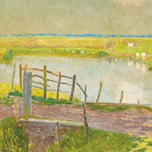 The Fence (May), The Lys, 1902 (oil on canvas)